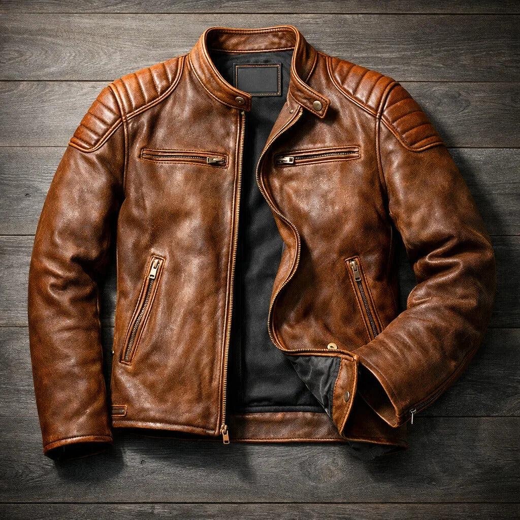 Atelier brown leather jacket
